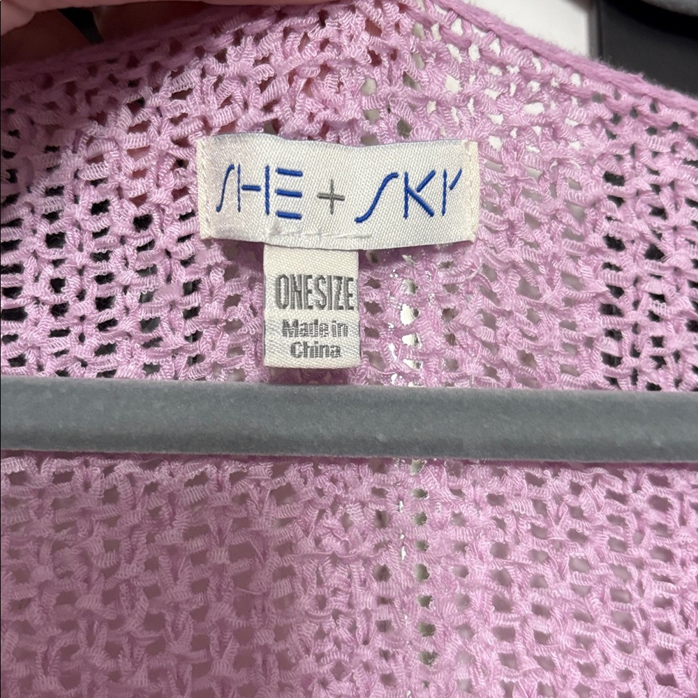 She + Sky hi-low lilac sweater - Picture 2 of 5